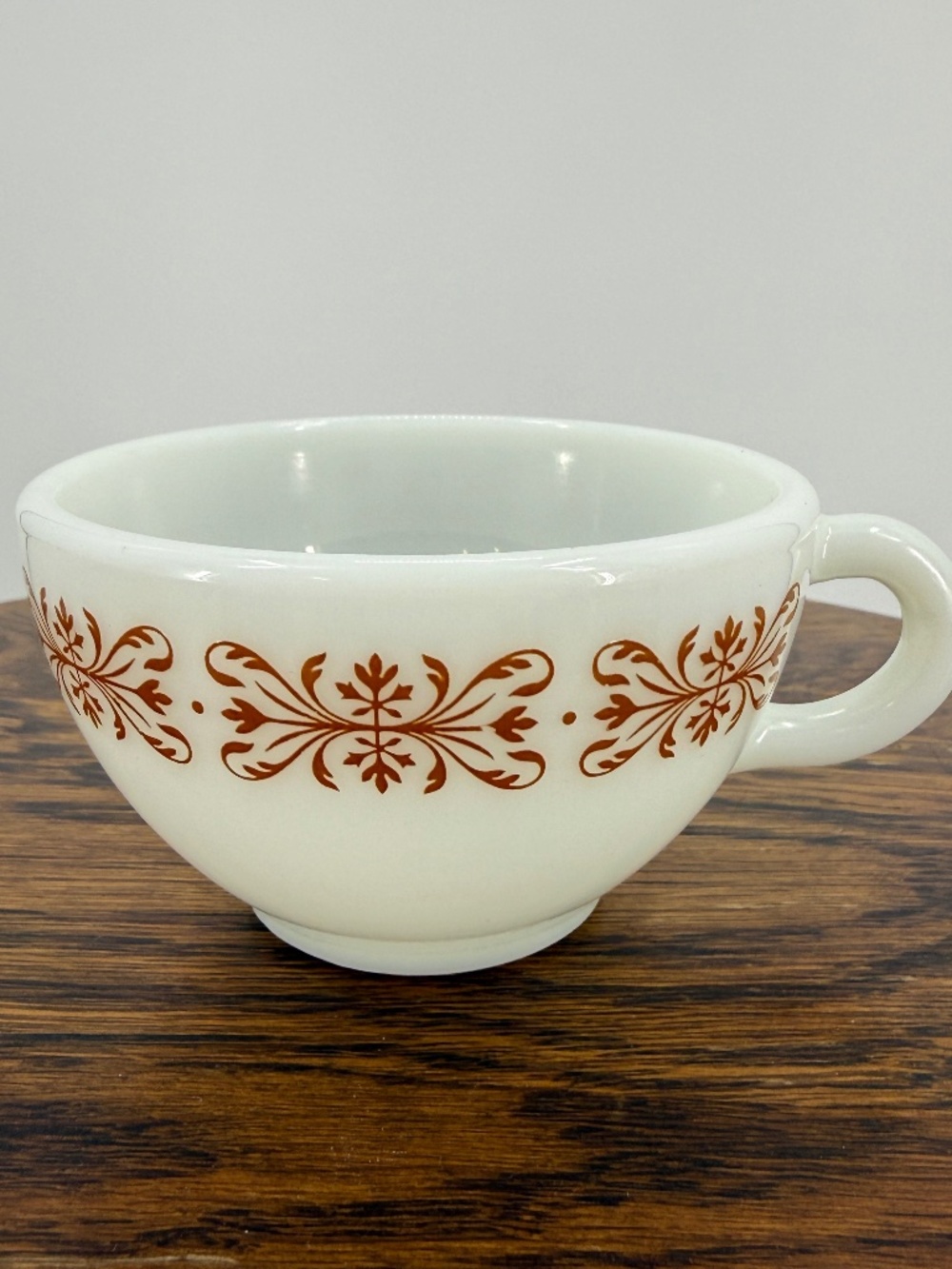 Set of Vintage 70s Pyrex Tableware Corning Copper Filigree Milk Coffee Cups Mugs